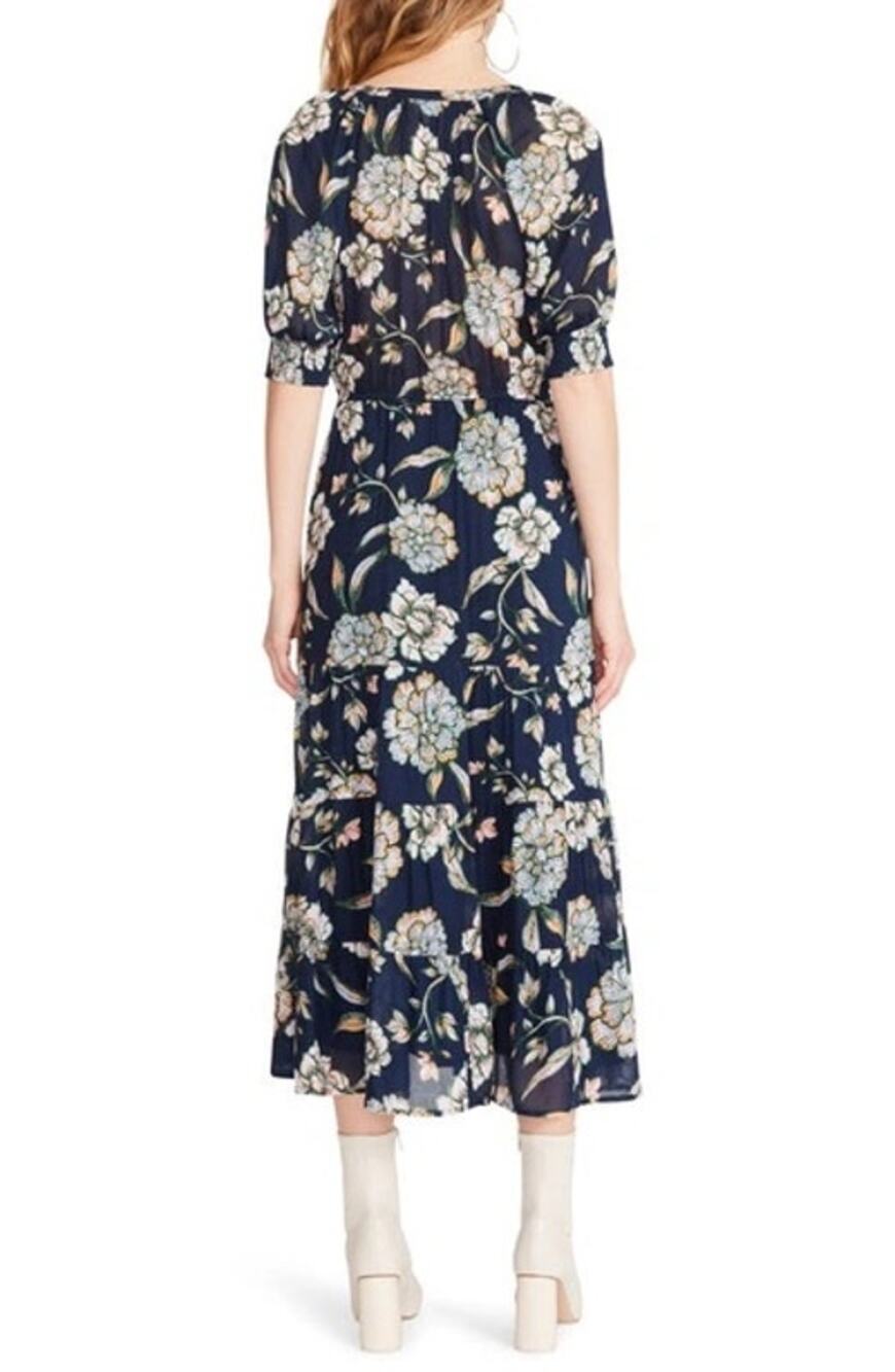 BB DAKOTA BY STEVE MADDEN, CALABASAS QUEEN TIERED BUTTON FRONT MIDI DRESS, A33